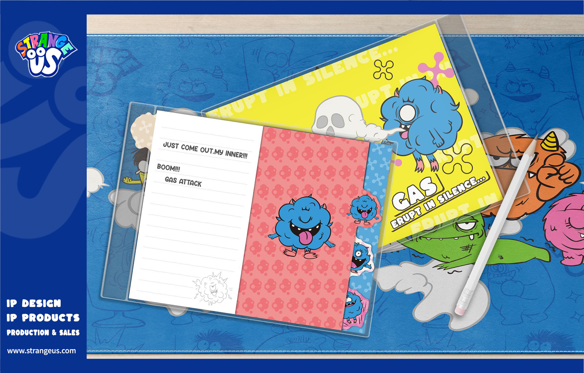 Cute Monster Click Pens