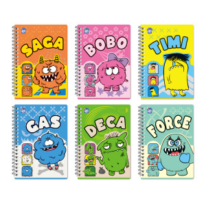 Monster Wire Notebook With Sticky Notes