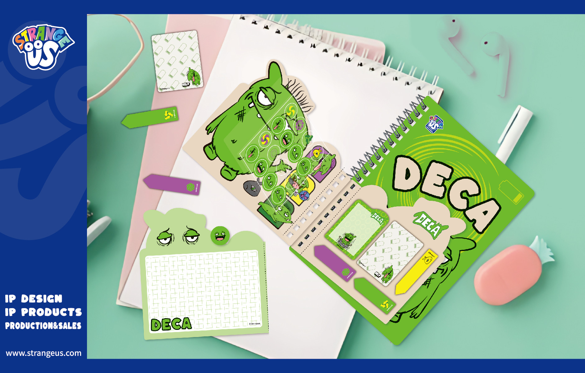 Cute Monster Click Pens