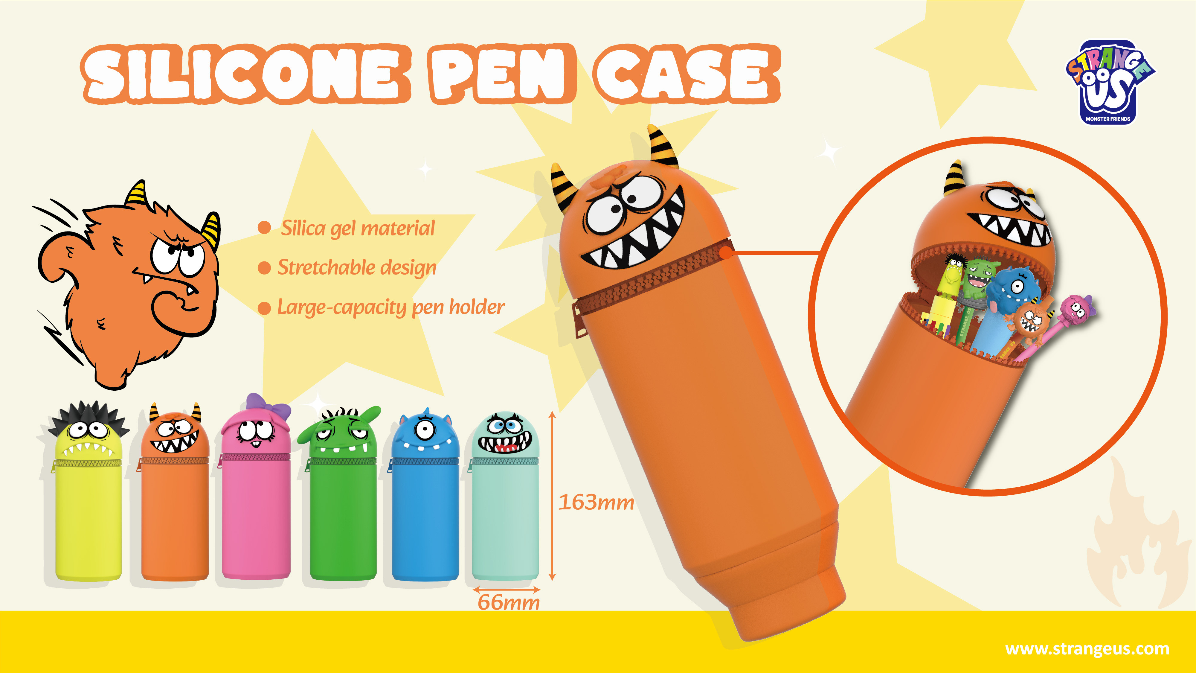 Cute Monster Click Pens