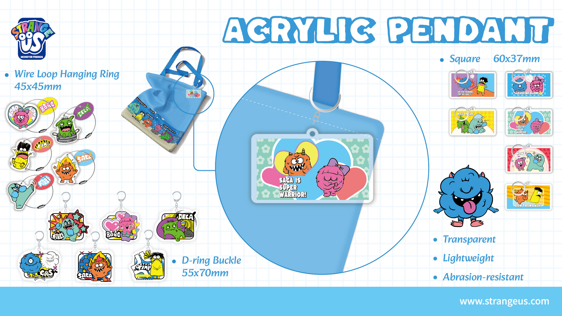 Cute Monster Click Pens