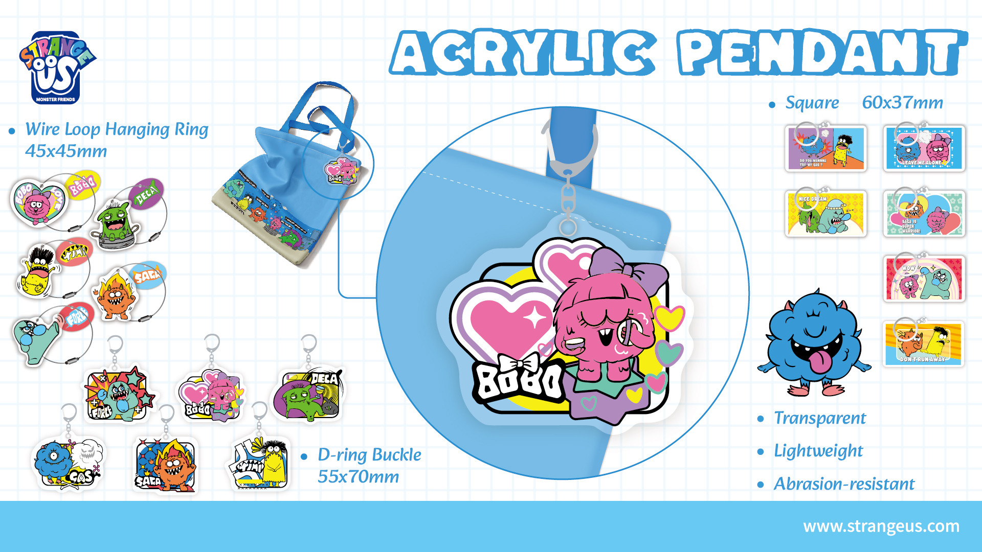 Cute Monster Click Pens