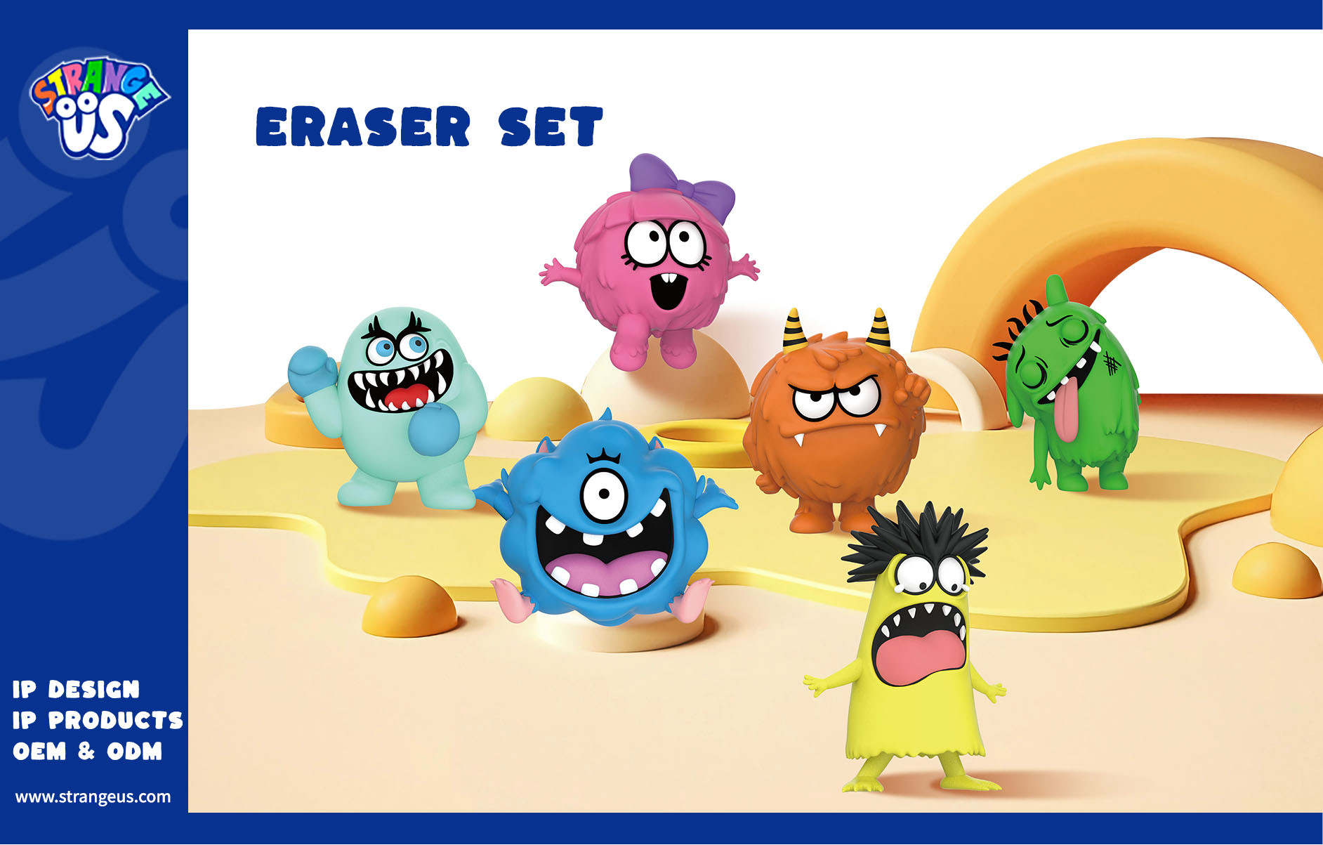 Cute Monster Click Pens
