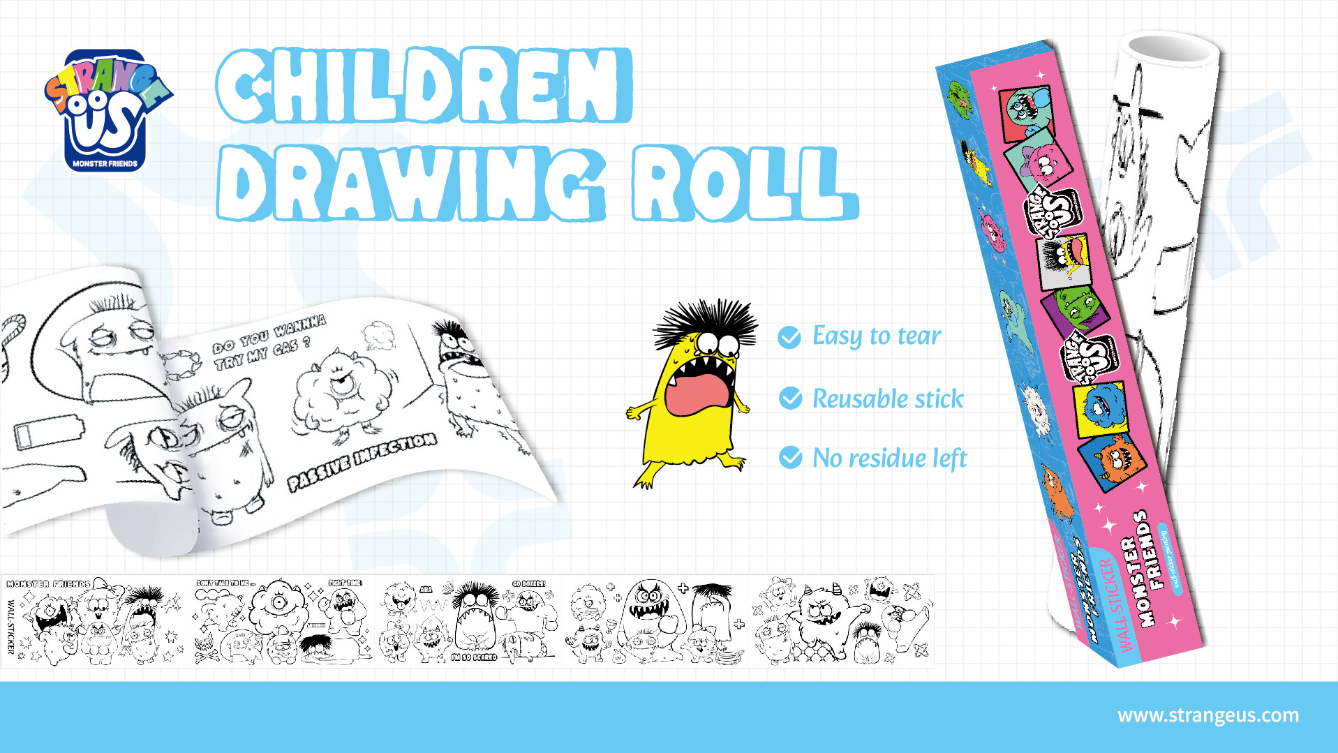 Cute Monster Click Pens