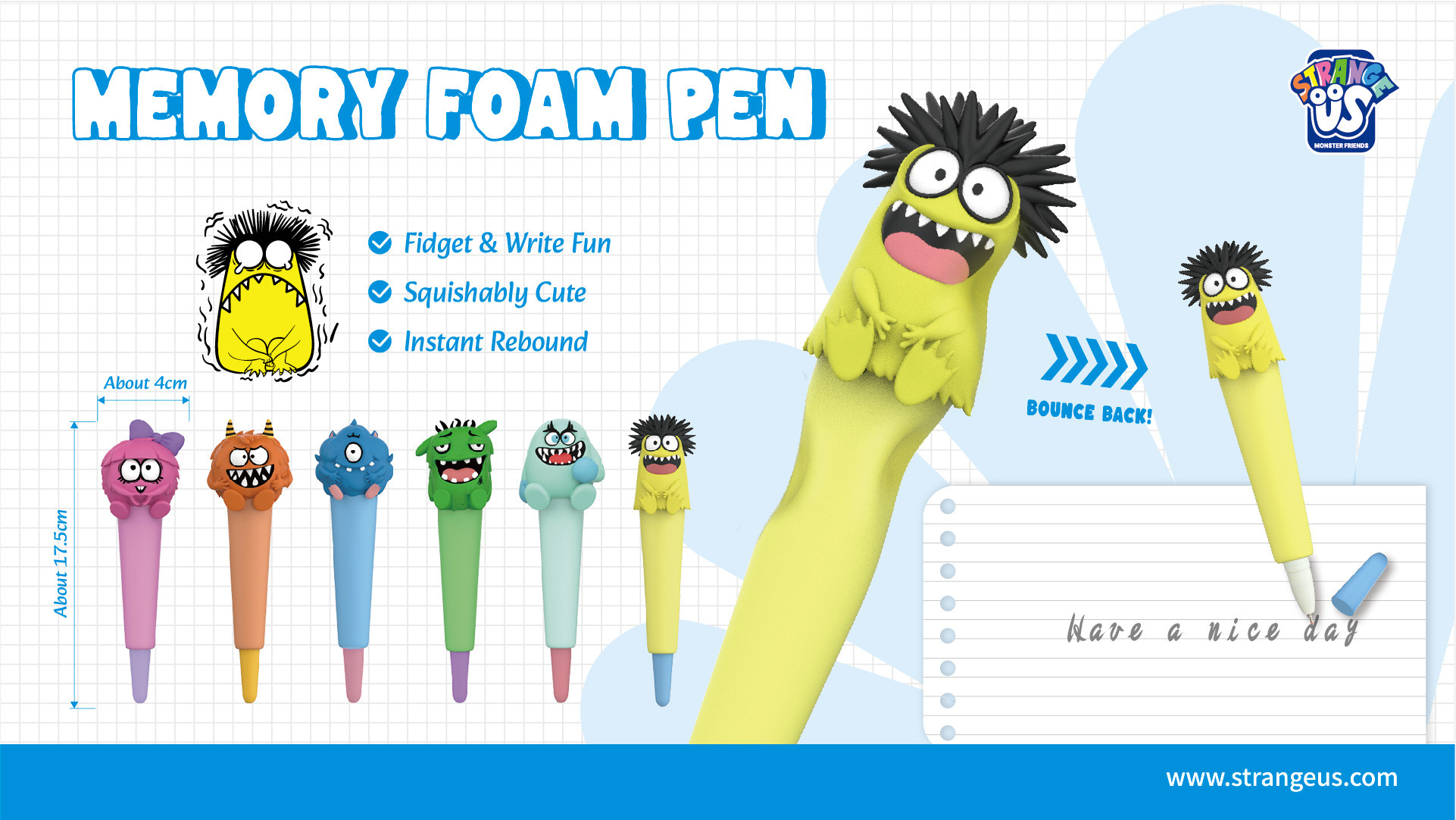 Cute Monster Click Pens