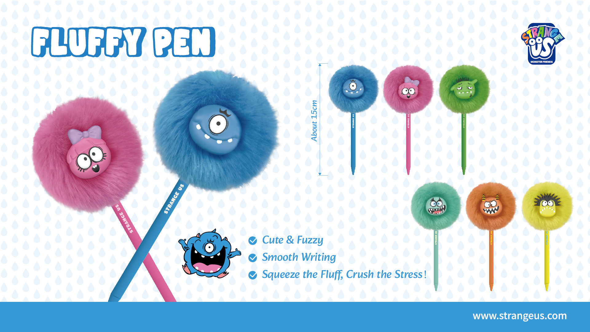 Cute Monster Click Pens