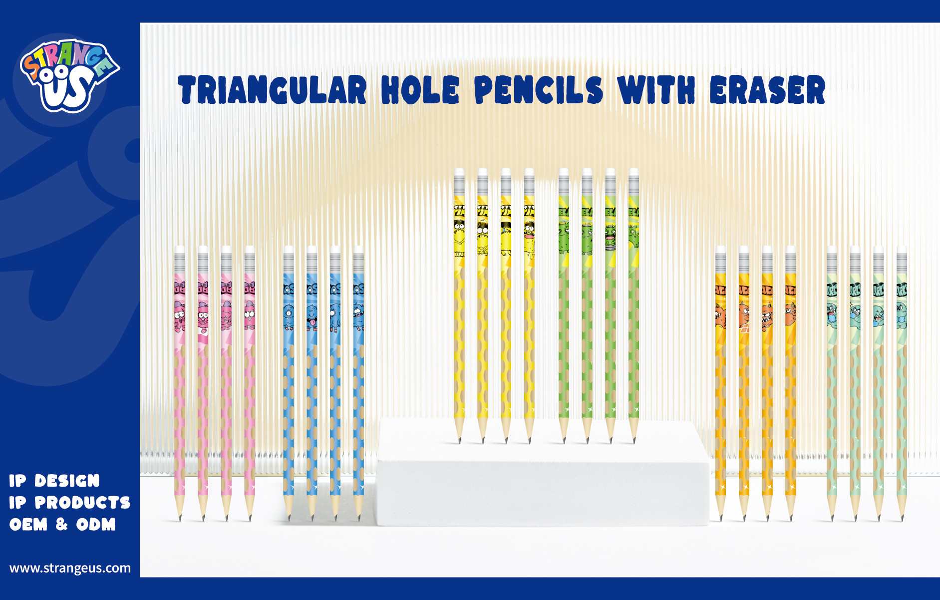 Cute Monster Click Pens