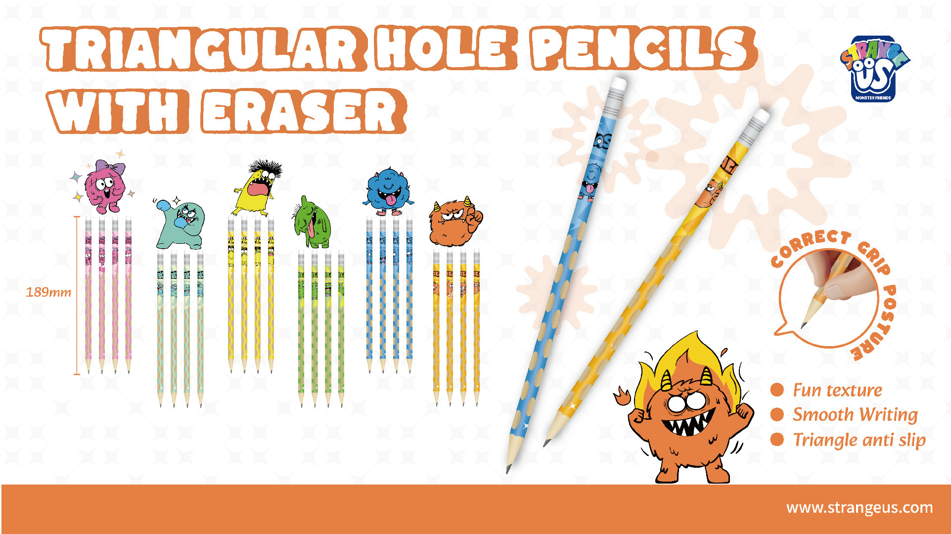 Cute Monster Click Pens