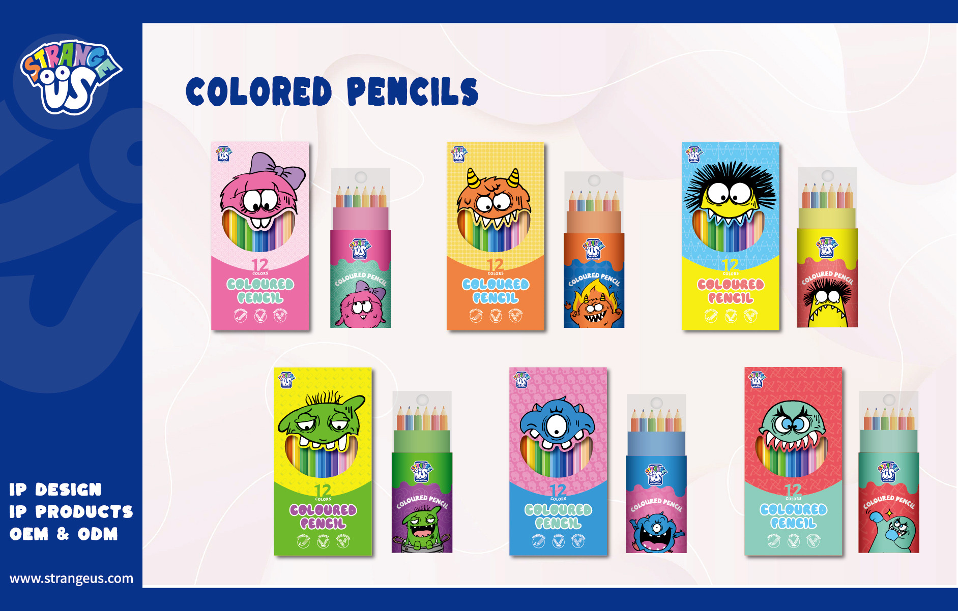 Cute Monster Click Pens