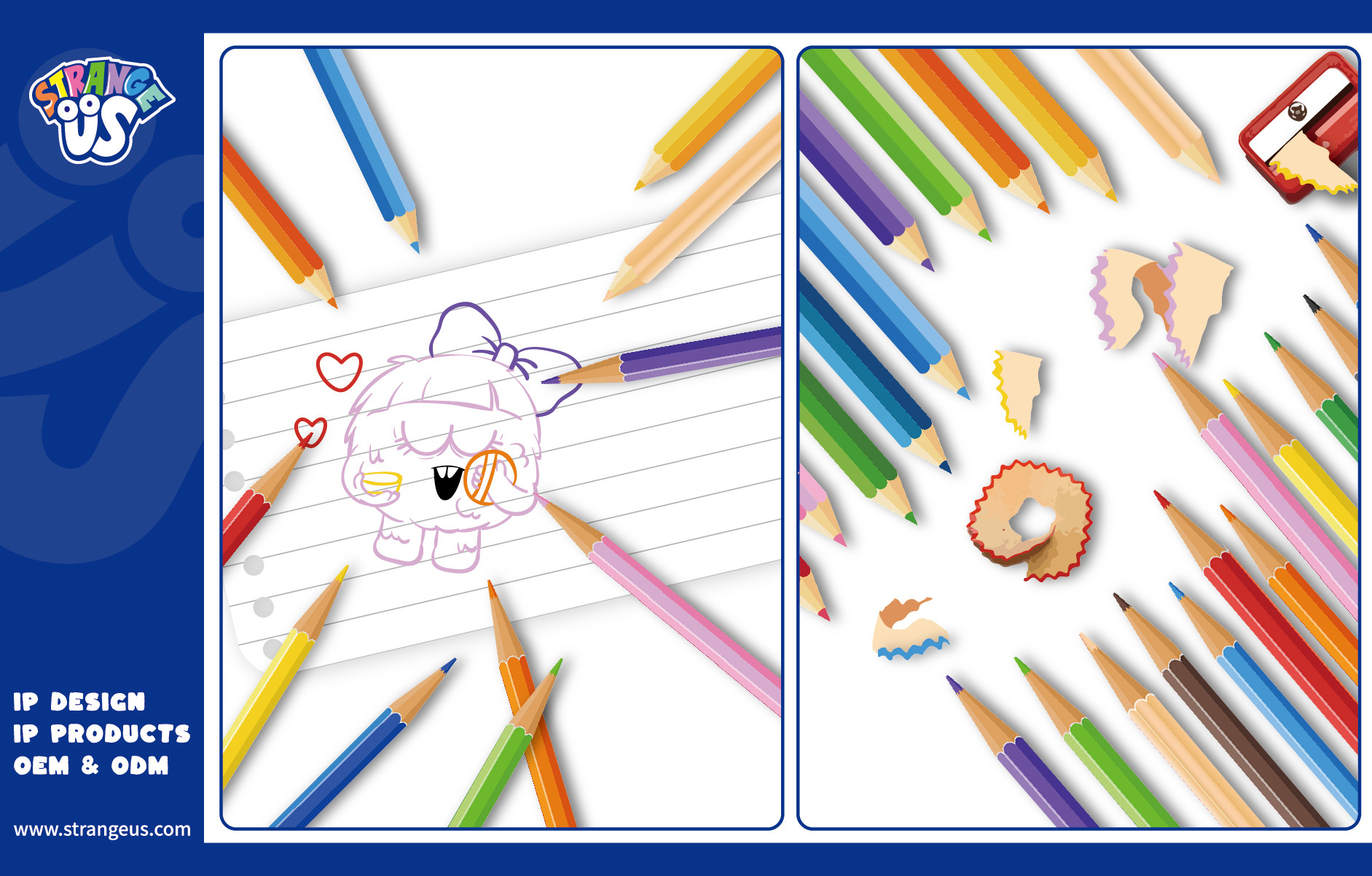 Cute Monster Click Pens