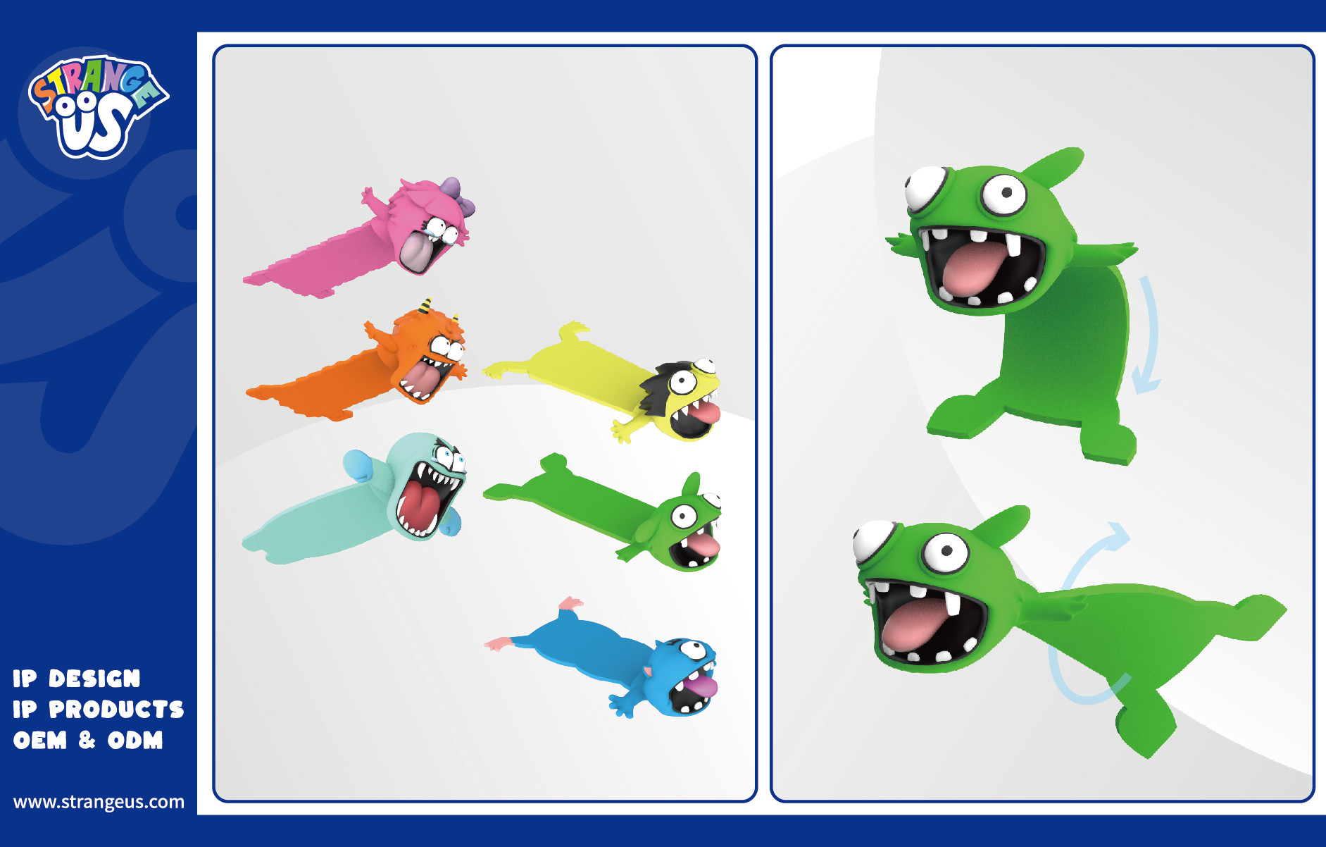 Cute Monster Click Pens