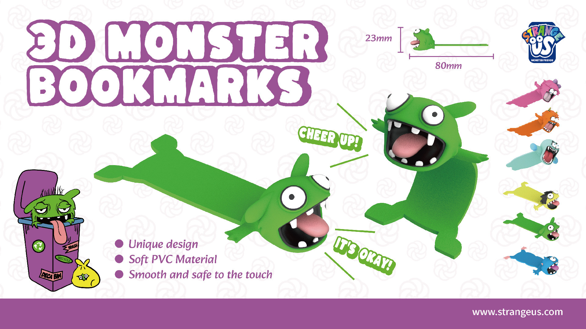 Cute Monster Click Pens