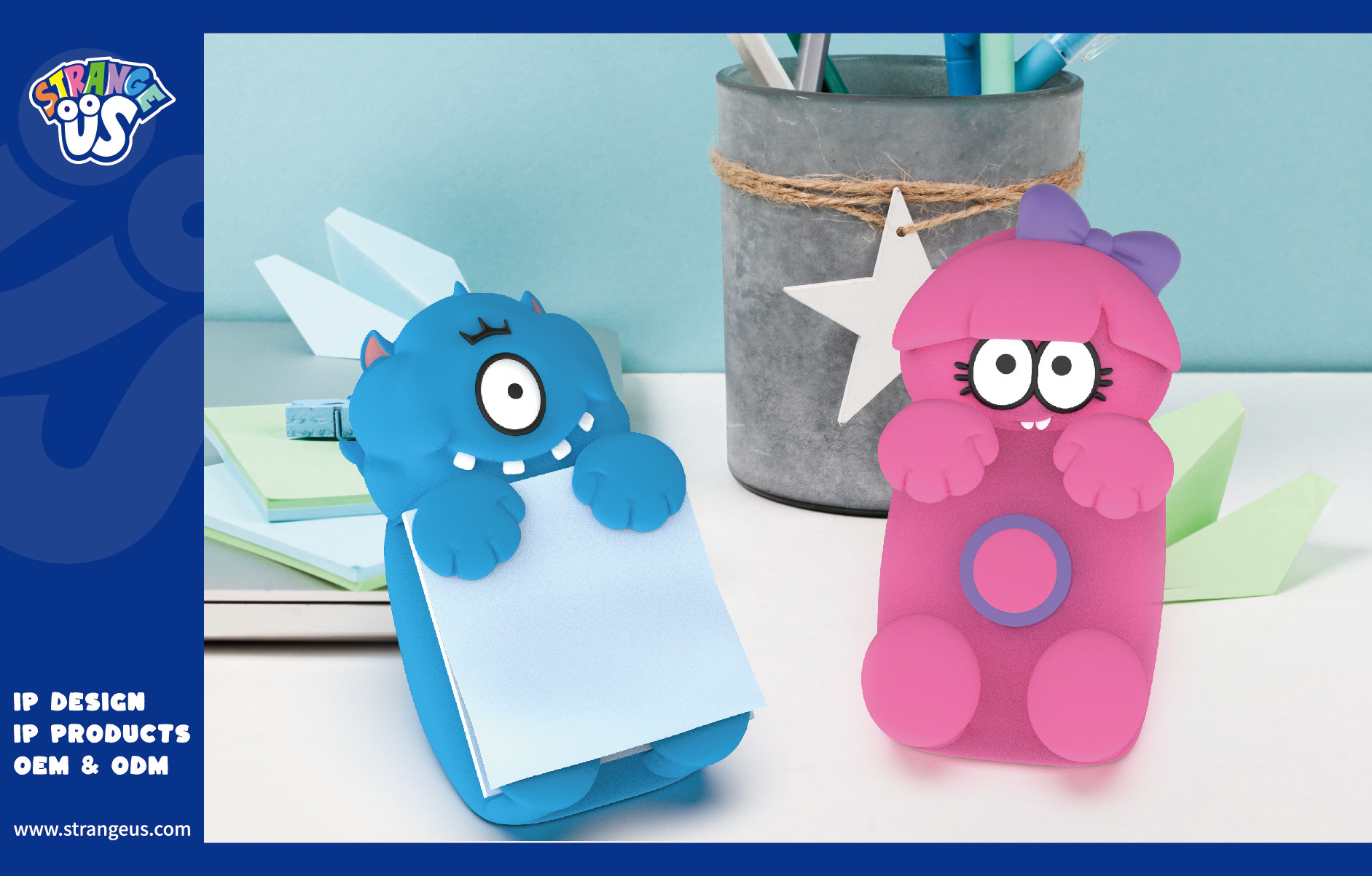 Cute Monster Click Pens