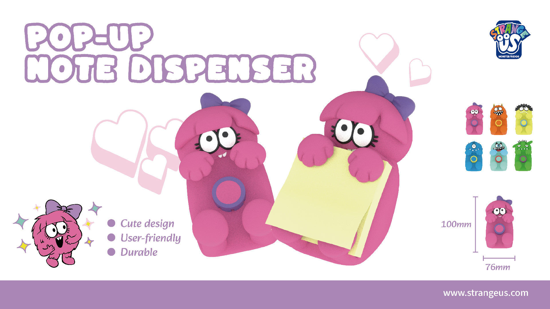 Cute Monster Click Pens