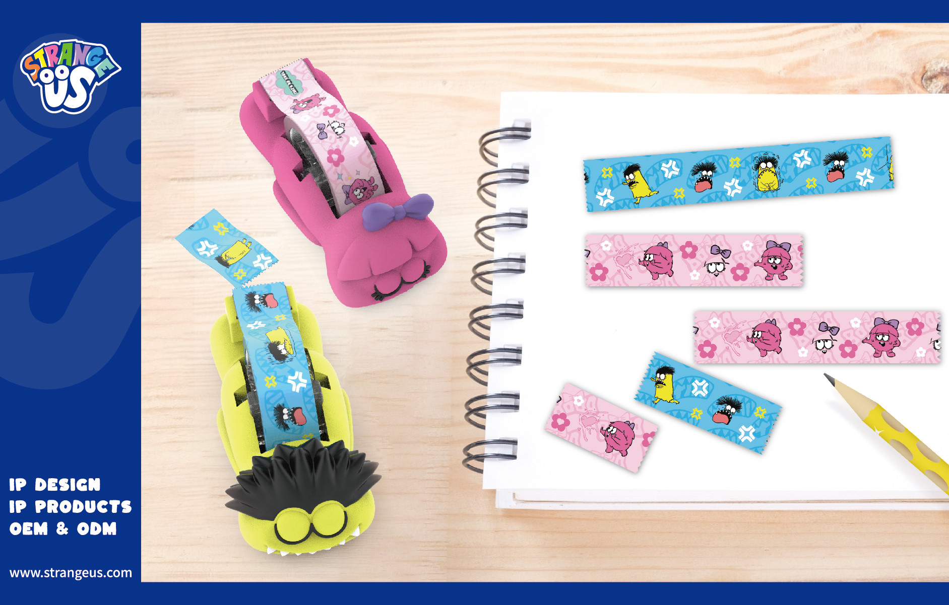 Cute Monster Click Pens