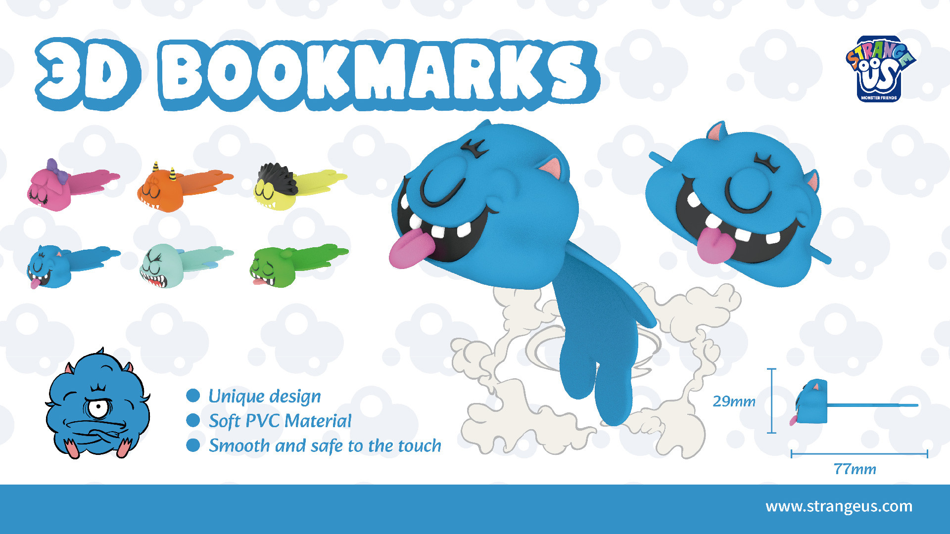 Cute Monster Click Pens
