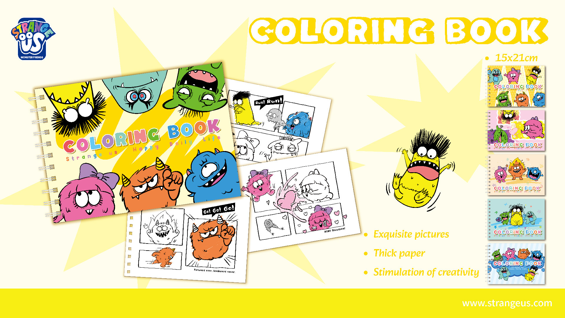 Cute Monster Click Pens