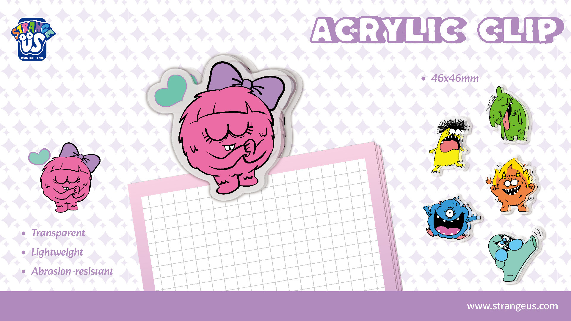 Cute Monster Click Pens