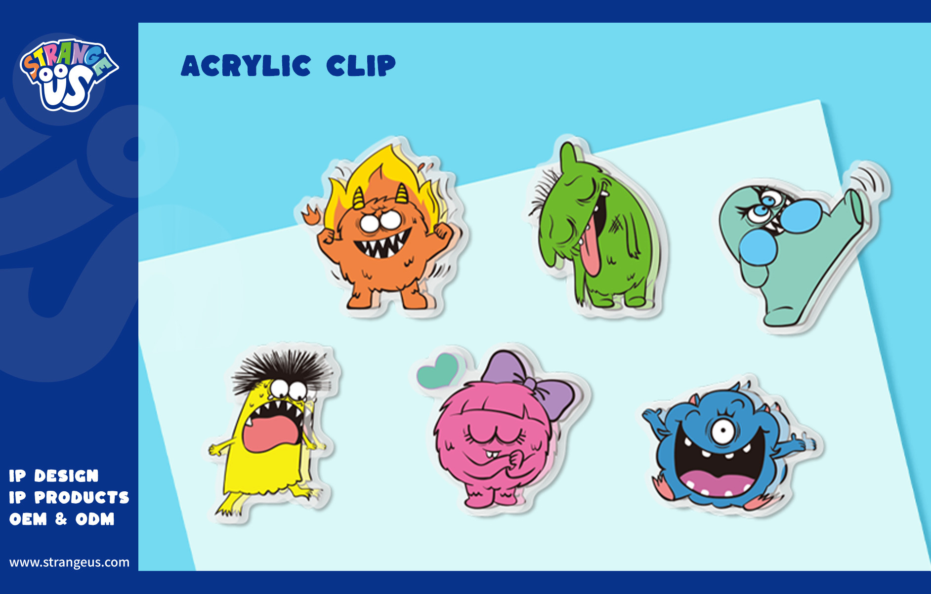 Cute Monster Click Pens