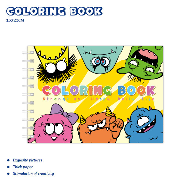 Monster Coloring Book (Spiral wire-bound)