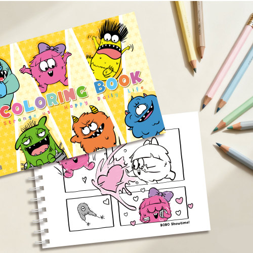 Monster Coloring Book （Spiral wire-bound）