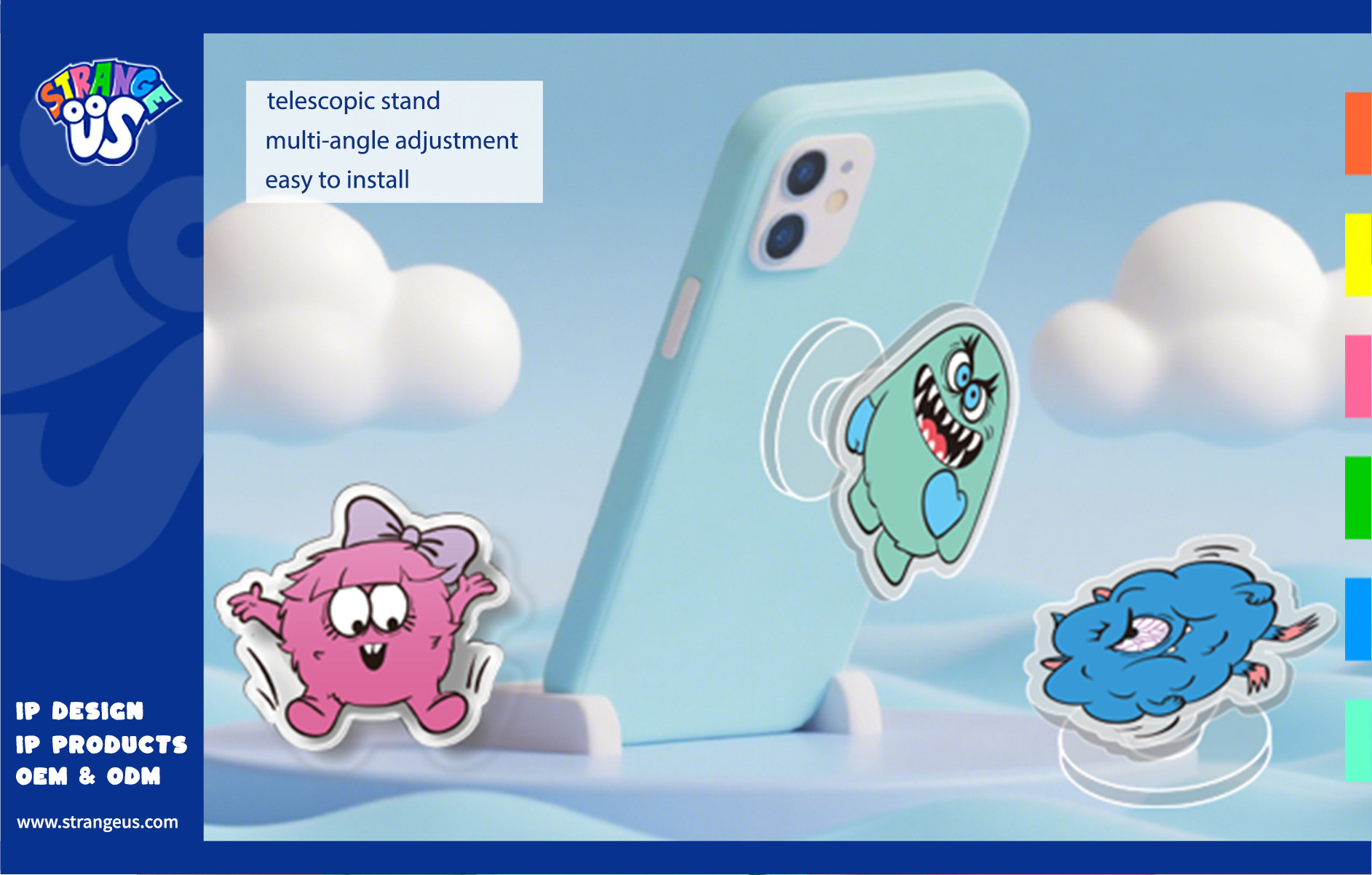 Cute Monster Click Pens