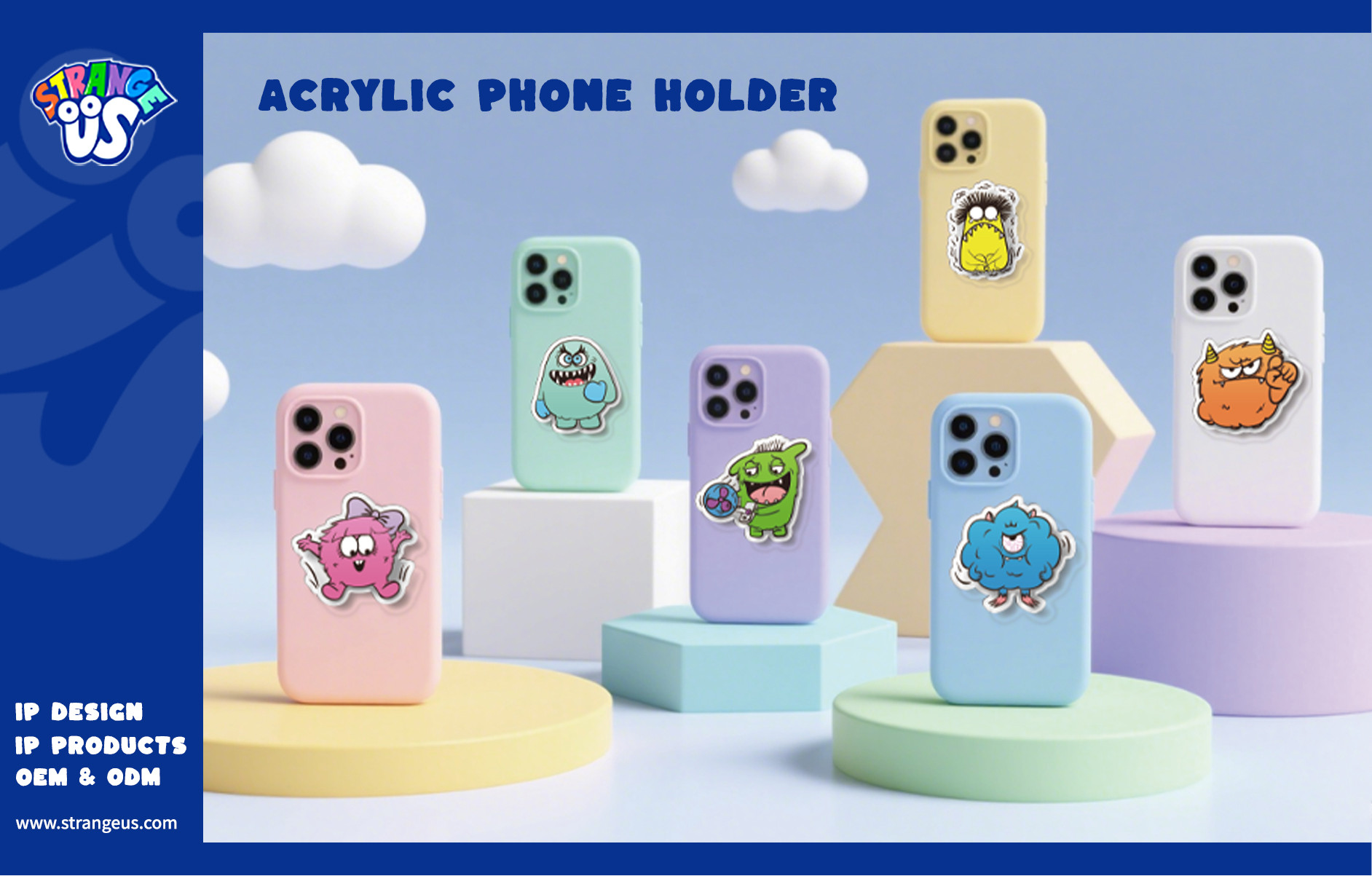 Cute Monster Click Pens