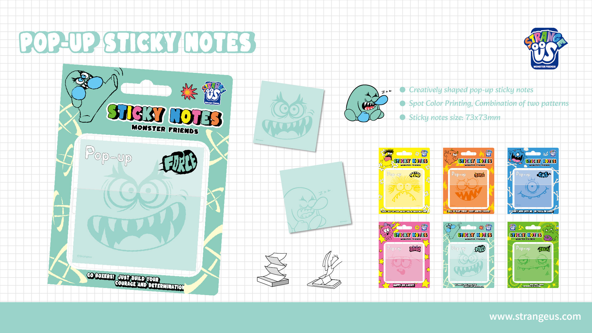 Cute Monster Click Pens