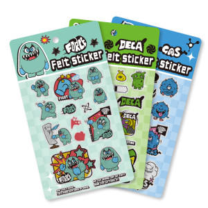 Felt Monster Stickers