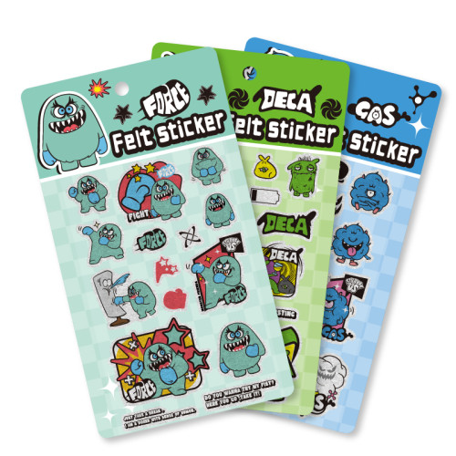 Felt Monster Stickers