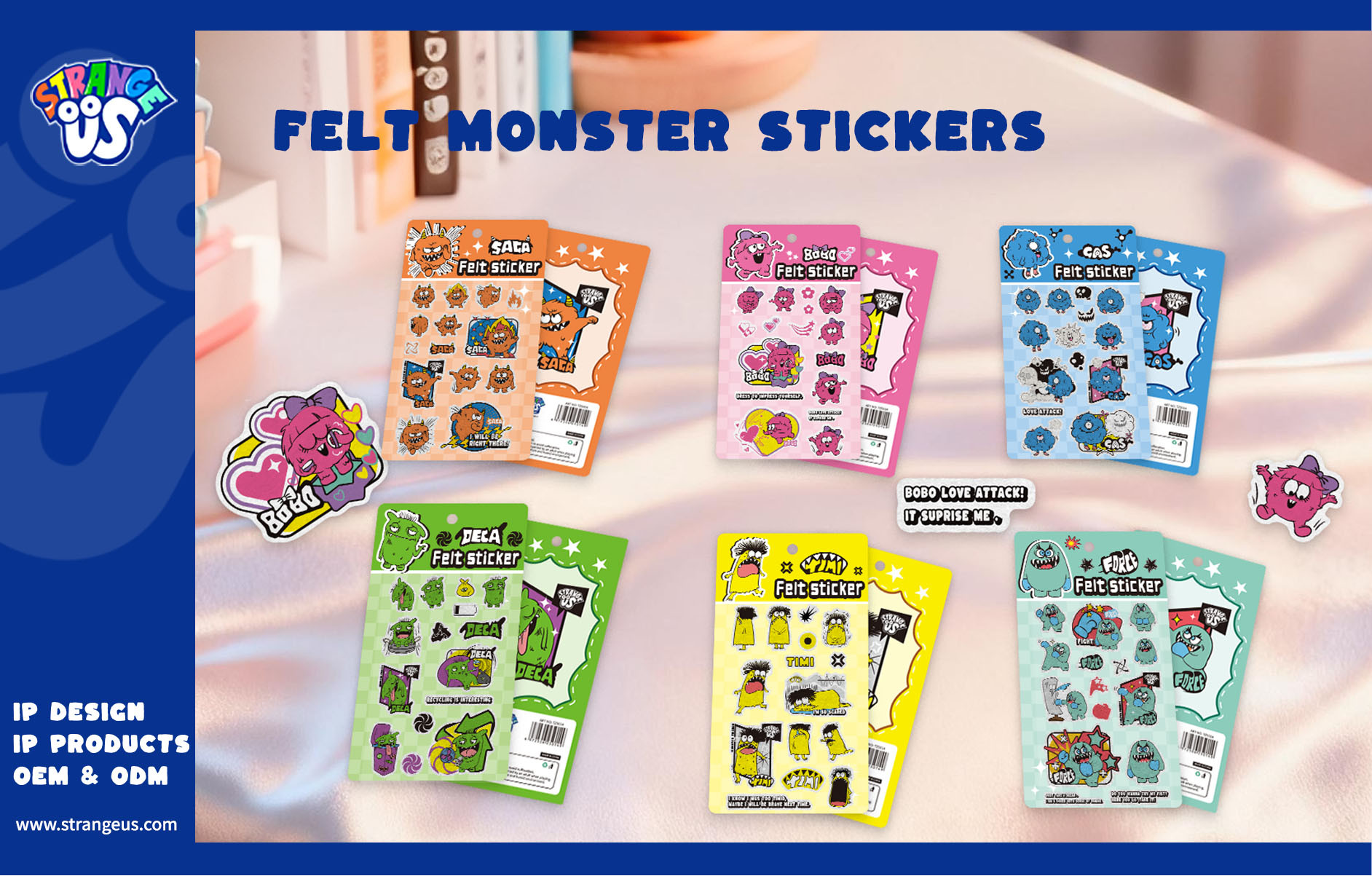 Cute Monster Click Pens