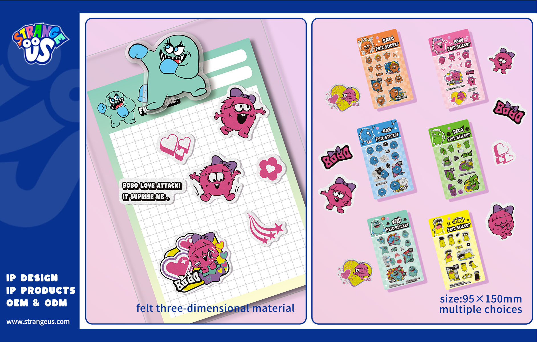 Cute Monster Click Pens