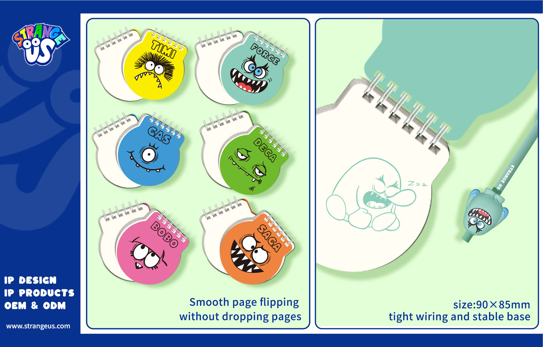 Cute Monster Click Pens