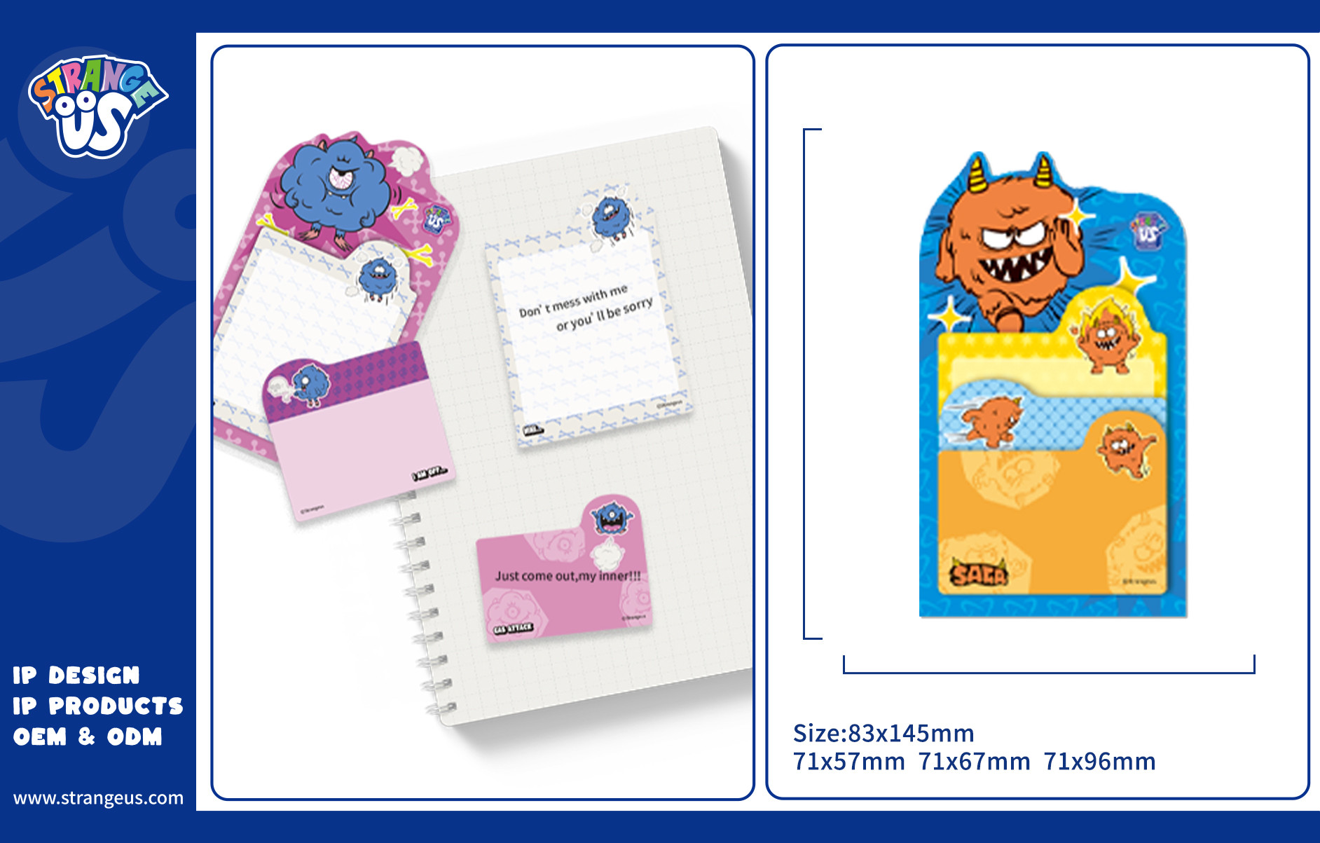 Cute Monster Click Pens