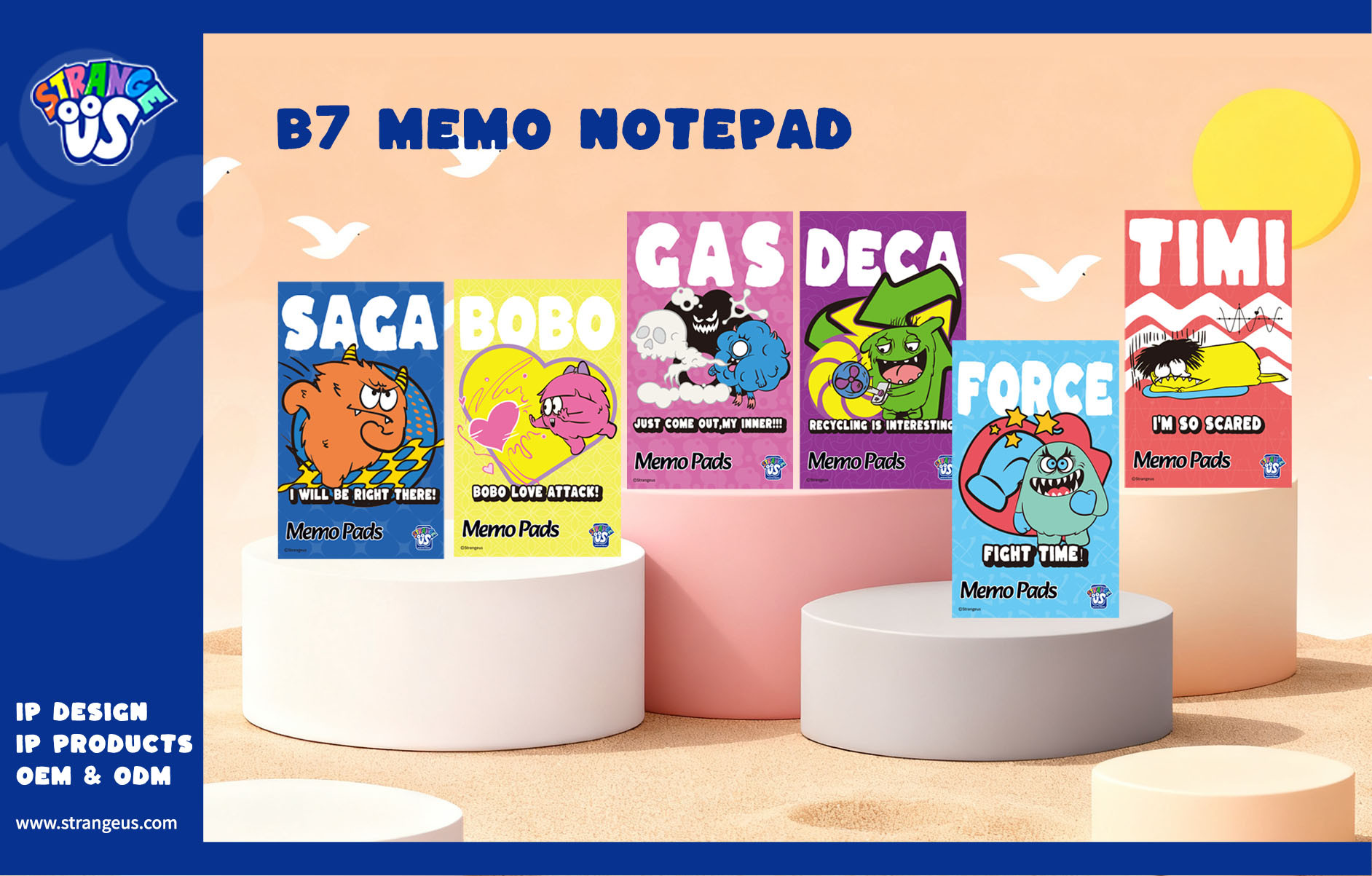 Cute Monster Click Pens