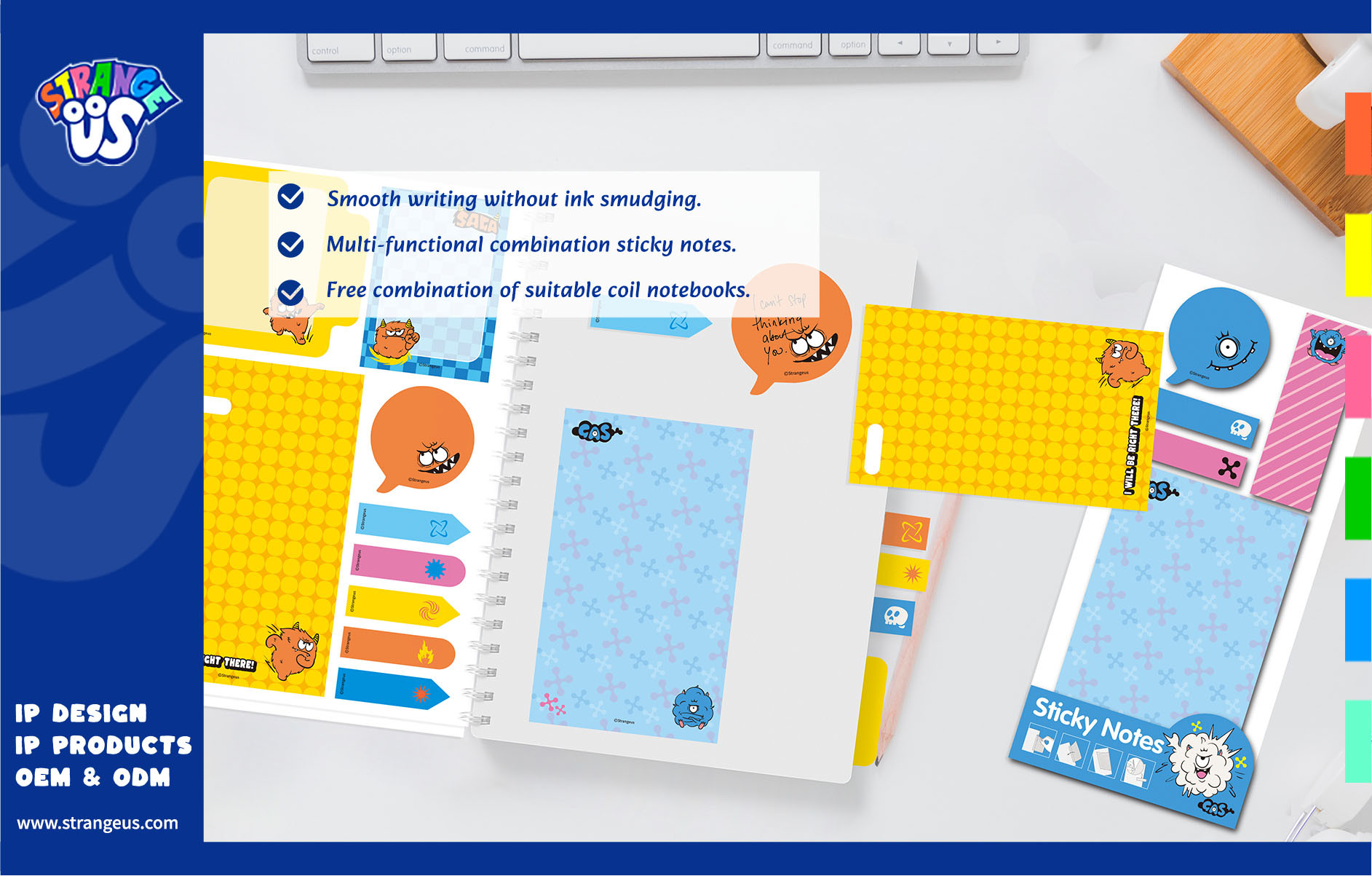 Cute Monster Click Pens