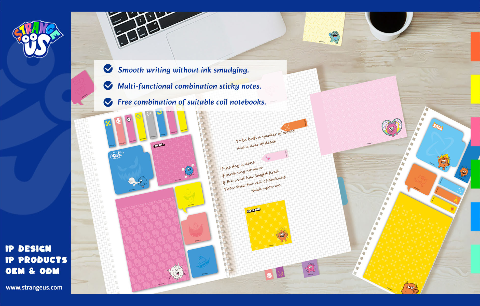 Cute Monster Click Pens