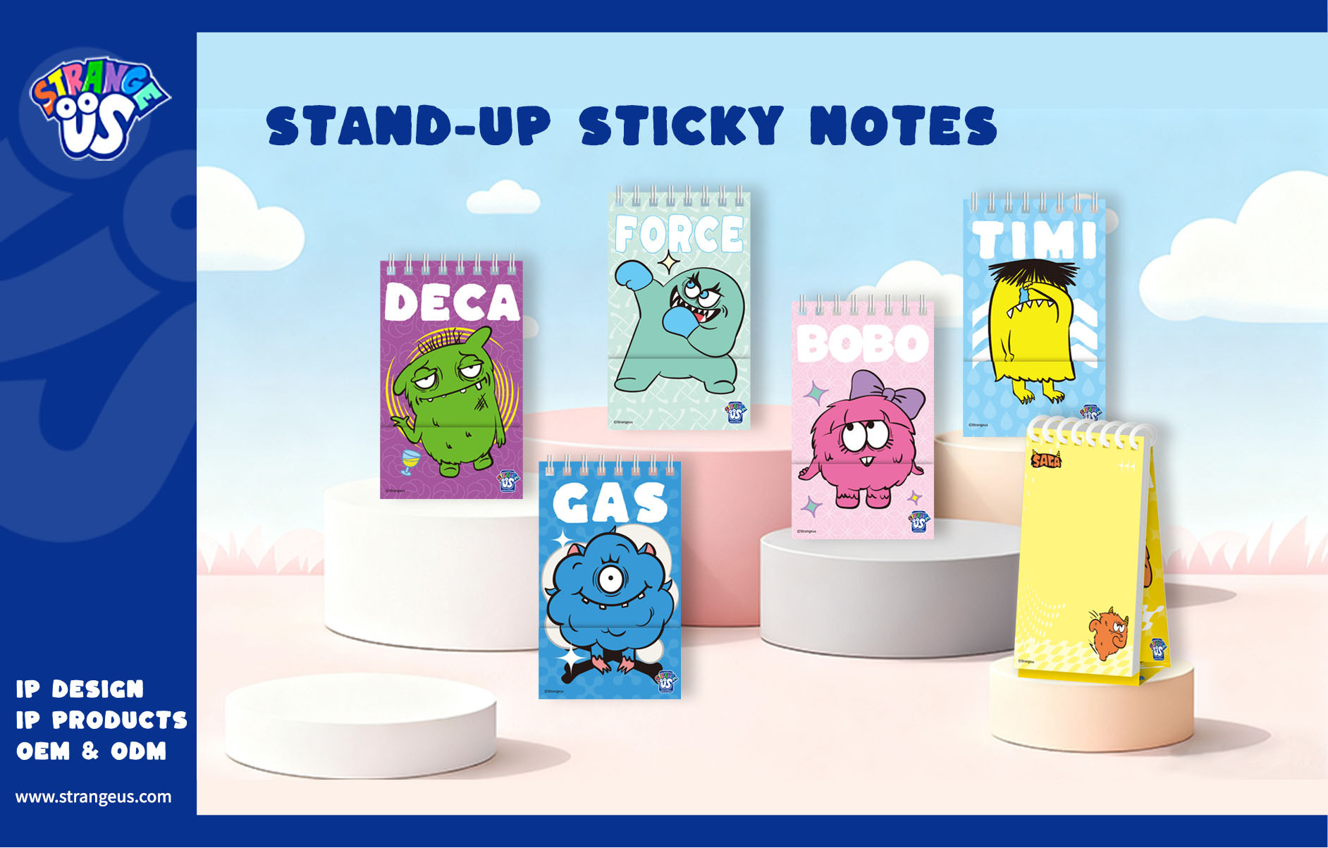Cute Monster Click Pens