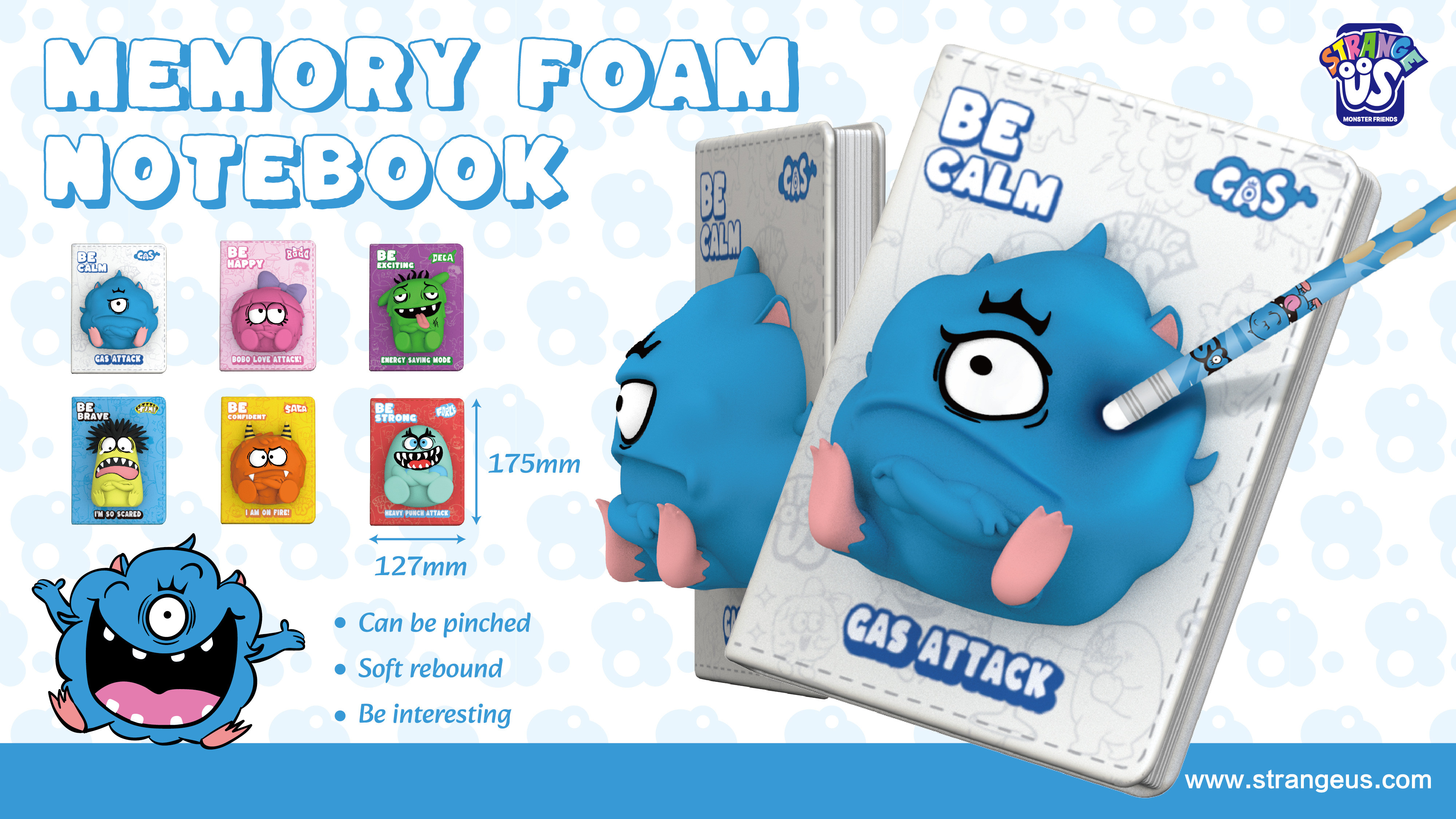 Cute Monster Click Pens