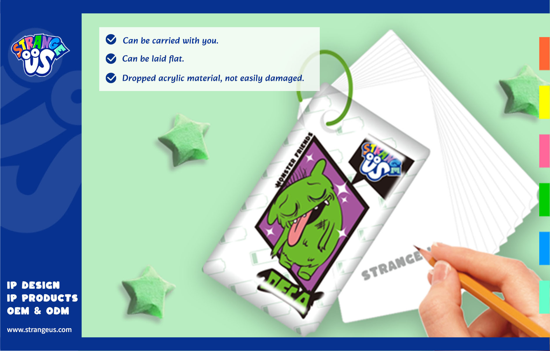 Cute Monster Click Pens