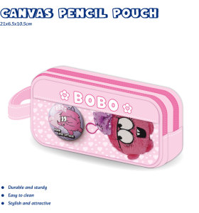 Monster Canvas Pencil Pouch