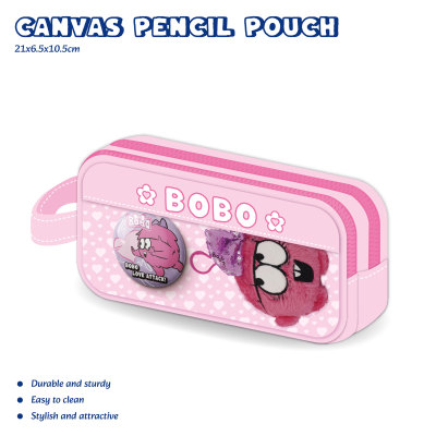 Monster Canvas Pencil Pouch