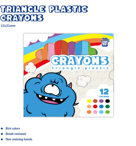 Monster Triangle Plastic Crayons