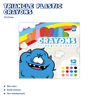 Monster Triangle Plastic Crayons