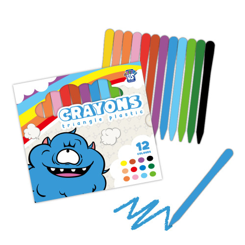 Monster Triangle Plastic Crayons