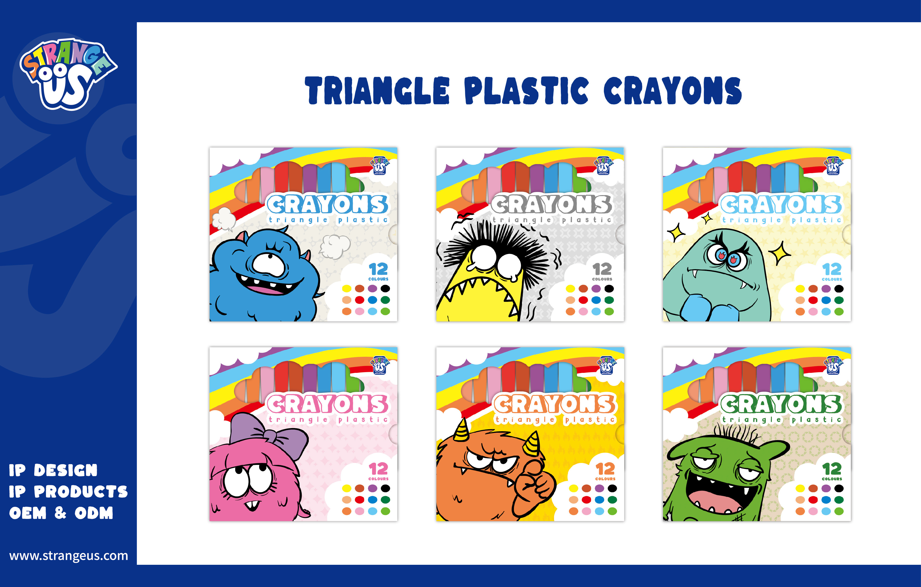 Cute Monster Click Pens