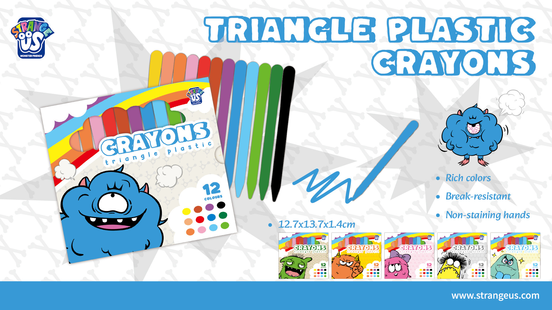 Cute Monster Click Pens