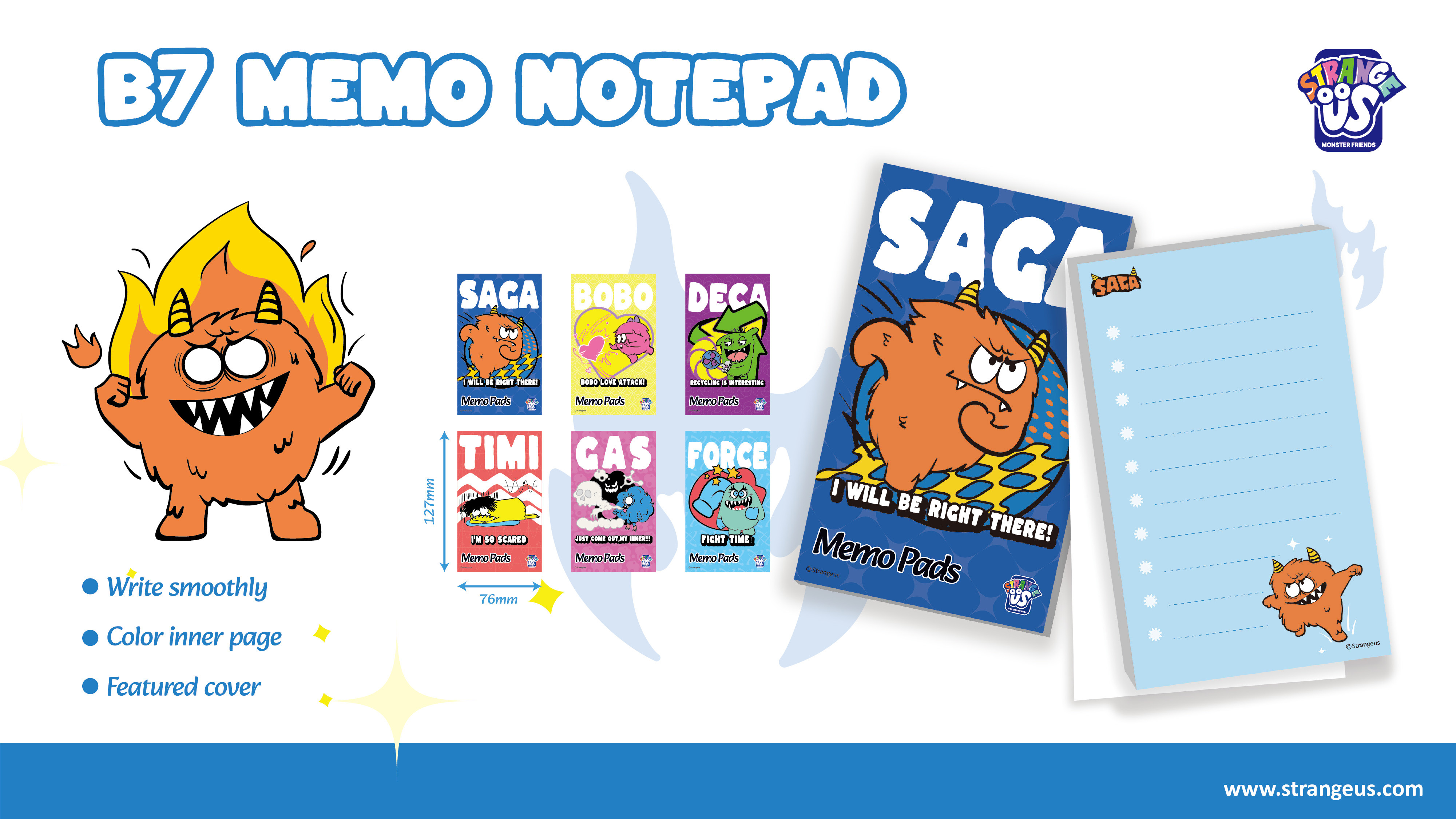 Cute Monster Click Pens