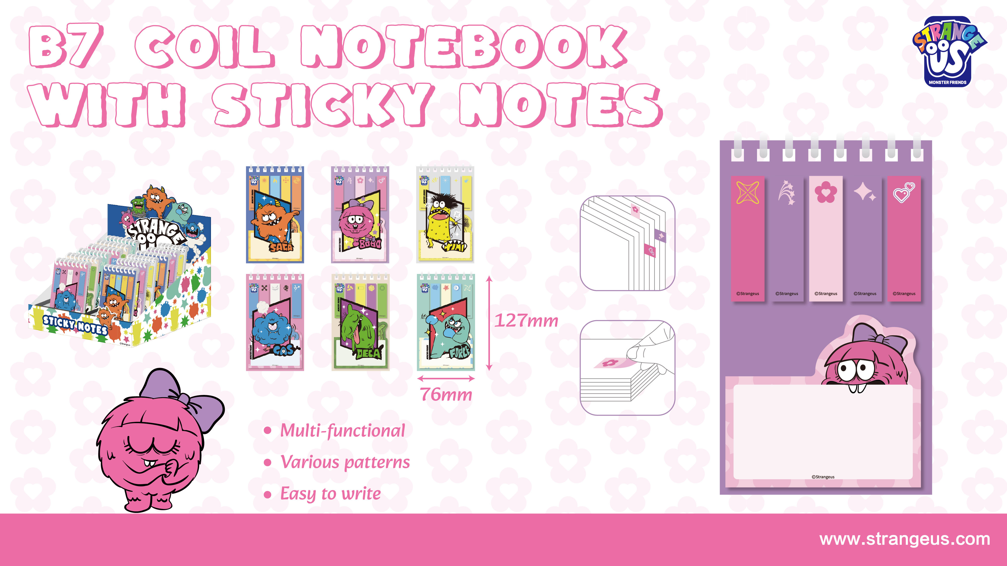 Cute Monster Click Pens