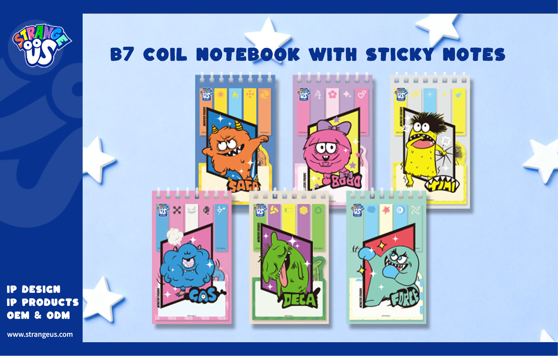 Cute Monster Click Pens